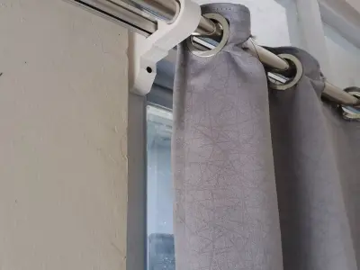 Frame Mount Curtain Rod Bracket 1 inch Pipe and Vitrase Rail 3D print model