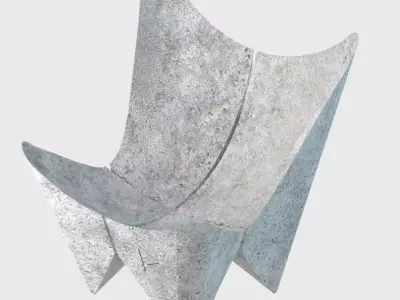 BKF Concrete chair - Buenos Aires street prop Low-poly 3D model