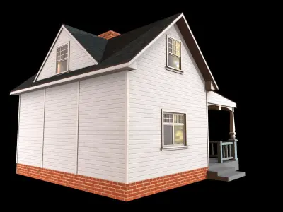 house Low-poly 3D model 23