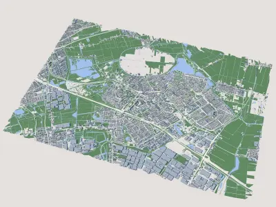 Cityscape Zoetermeer Netherlands 3D model