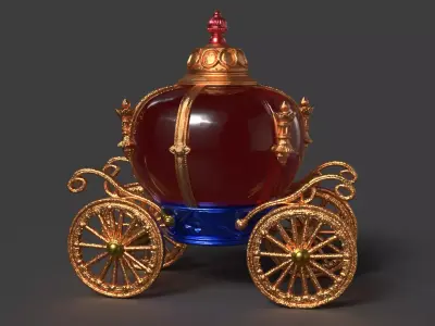 Chinese Ancient Carriage Figure  3D model