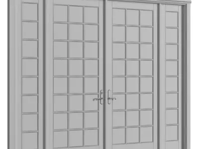 French Sliding Doors classic style 3D model