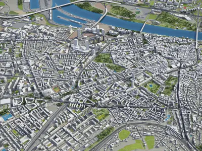 Bratislava - City 3D Model Low-poly 3D model