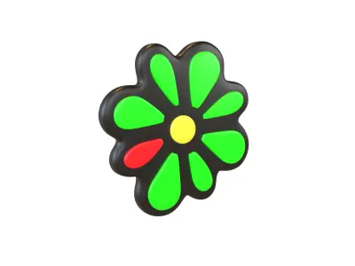 ICQ Logo v1 001 Free low-poly 3D model