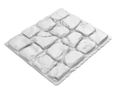 Coblestounes stone mat 3D model
