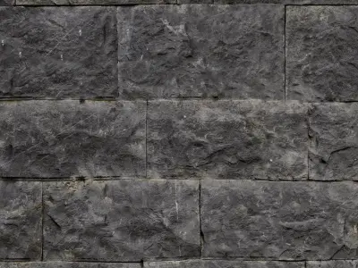 PBR Stone Black Travertine Texture - 4K Scanned -  10  Texture