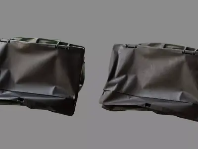 Crushed Trash Container 07 3D model