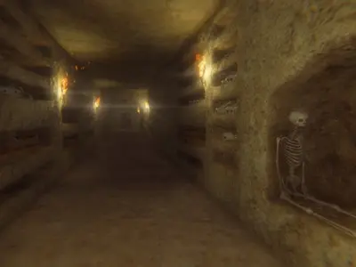 Catacombs Modular Low-poly 3D model