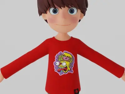 Cartoon Boy 3D model