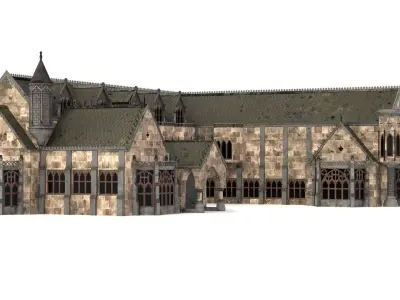 Bloodborne style Victoran Building Low-poly 3D model