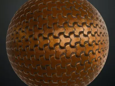 Rustic Brown Metal Sci-Fi PBR Seamless Texture