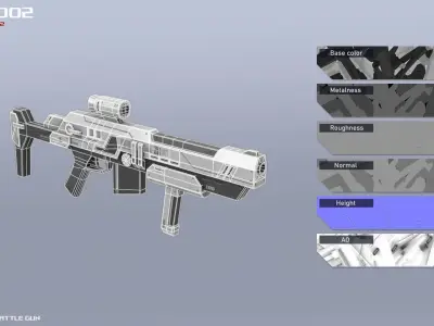 Scifi Battle gun collection 3D Model Pack