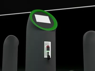 Charging station Low-poly 3D model order