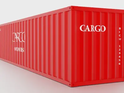 40ft Intermodal Container 3D model