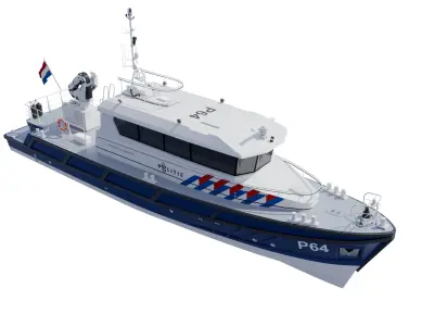 Politieboot P64 3D model