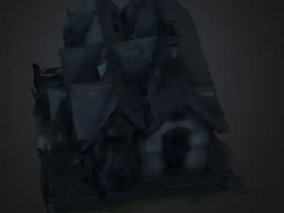 Demonic horror house 3D model