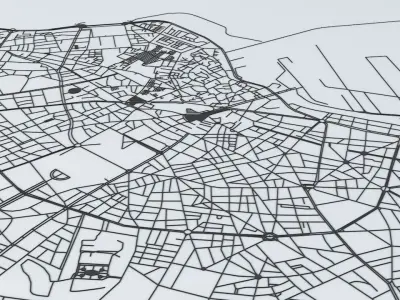 Casablanca Road Network and Streets 3D model