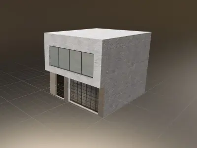 Colombian Style House Low-poly 3D model