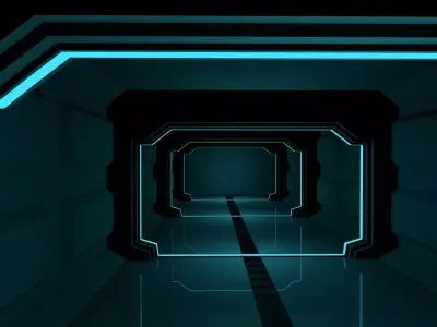 Sci Fi Corridor 3D model 141