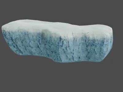 Iceberg ice block Low-poly 3D model