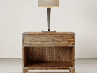 RH Cayden Campaign open nightstand 26 3D model