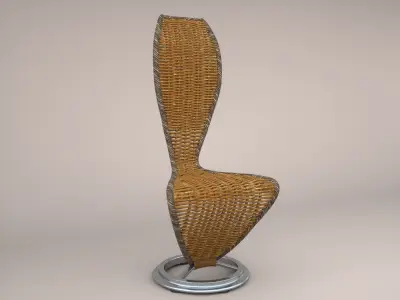 Wicker S Chair Free 3D model
