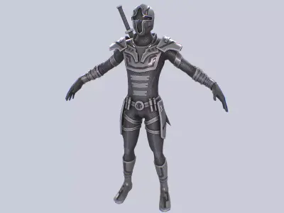 Scifi character Low-poly 3D model purchase