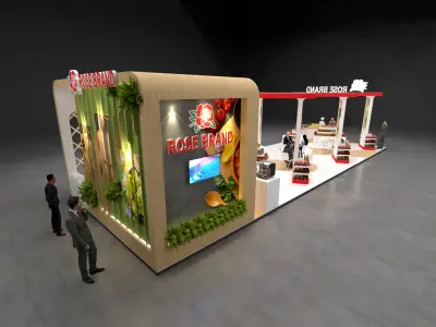 Exhibition Booth Stand 6x18m 3D model