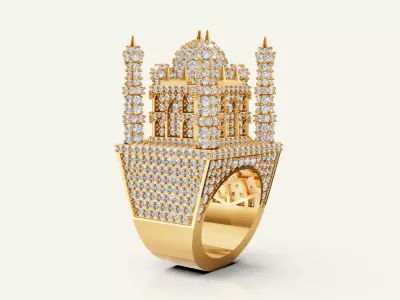Taj Mahal Architectural Ring  CAD Jewelry Model 3D print model