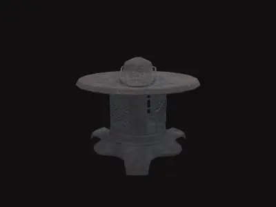 Medieval Torch V17 Low-poly 3D model