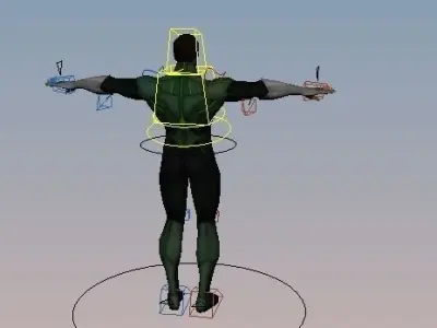 Green Lantern Injustice God Among Us Rigged Low-poly 3D model