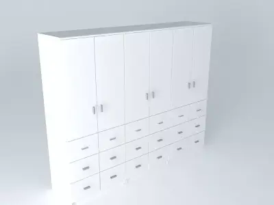 Grey cabinet Free 3D model