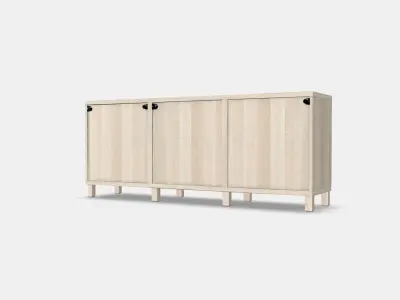 BESTA Storage combination with doors 3 Low-poly 3D model