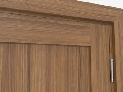 Modern Wooden Interior Door with Furniture 008 3D model