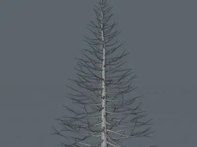 Realistic Christmas Tree with Lights  Low-poly 3D model
