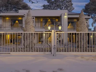MODERN HOUSE COELEGYNE PANDURATA 3D model