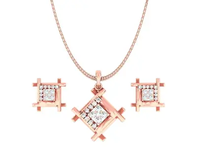 Light wt Pendant Earrings Set 3dm stl obj mtl gltf glb renders  3D print model