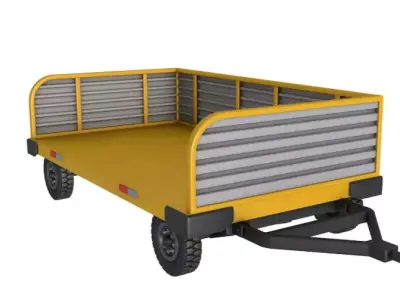 Airport Luggage Trolley with Contain 3D model