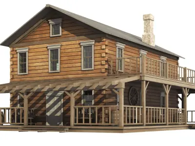  Detailed Western Buildings Bundle 