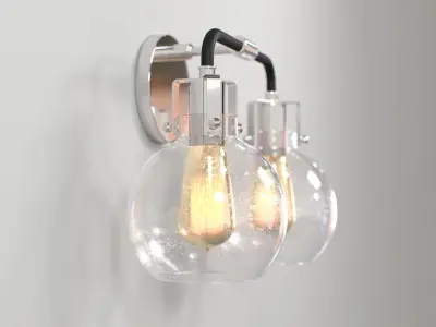 Shades of Light Hinley Seeded Glass Sconce 2 light 3D model