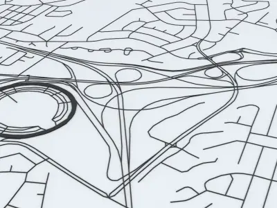 Honolulu Road Network and Streets 3D model