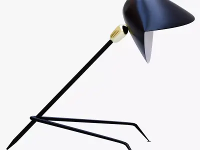 Serge Mouille Tripod Desk Lamp 3D model