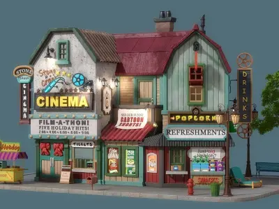 Cartoon House 17 3D model