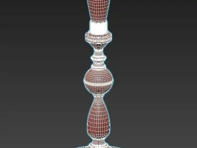 vitaluce table lamp with light bulb on top 3D model