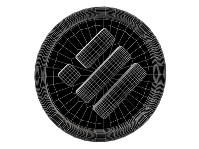 Cartoon Binance USD Coin v1 006 Low-poly 3D model