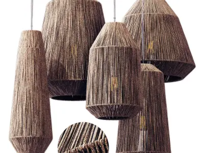 Lamp barrel big rope n2 3D model