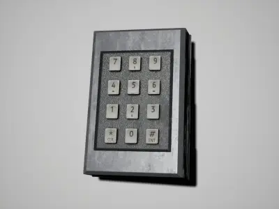 Keypad Low-poly 3D model