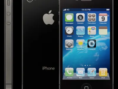 Apple iPhone 4 Low-poly 3D model