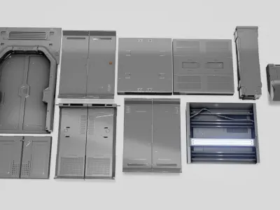  sci fi asets blender eevee pjct v6 3D model