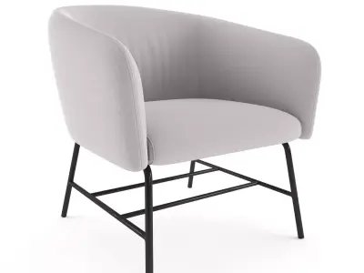 Ramsey resting chair light grey 3D model